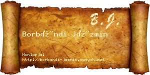 Borbándi Jázmin névjegykártya
